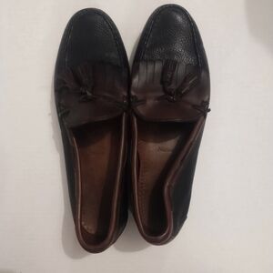 Allen EdmonsNushua Men's Black and Brown Tassel Loafers Size 13 D